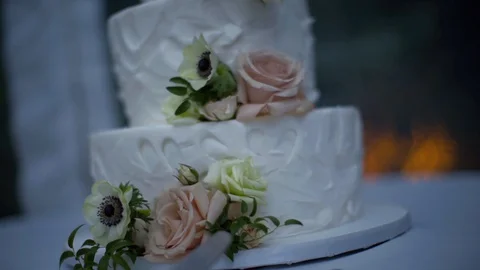 Wedding Cake With Rain Stock Footage 129701817