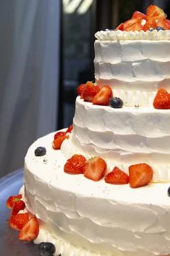 Wedding cake from the side Stock-Fotos
