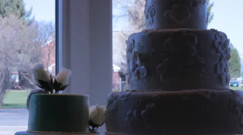 Wedding cake at the store Stock Footage 22825210
