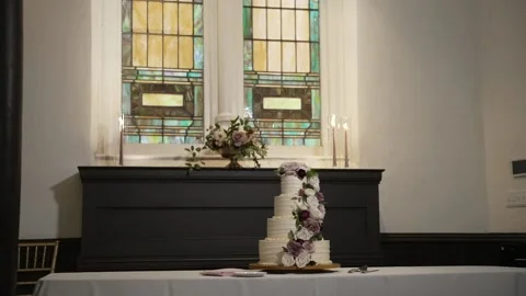 Wedding Cake Super Slow Motion Tracking Shot Stock Footage 185065706