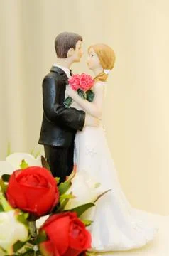 Wedding cake topper Stock Photos