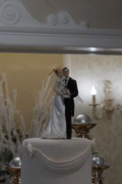 Wedding cake topper. Stock Photos