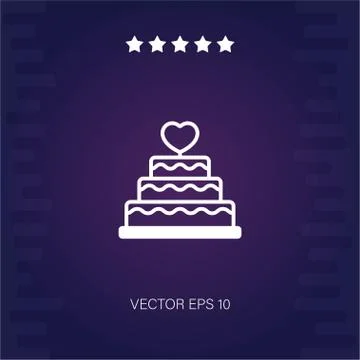 Wedding cake vector icon Stock Illustration