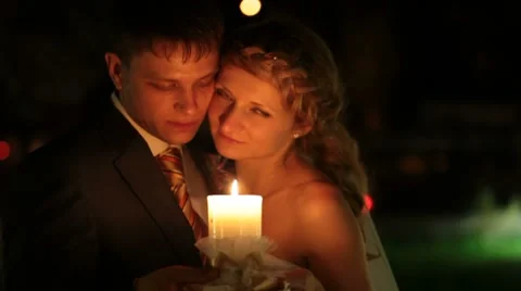 Wedding candle Stock Footage