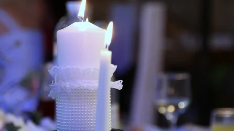 Wedding candles Stock Footage 107267284