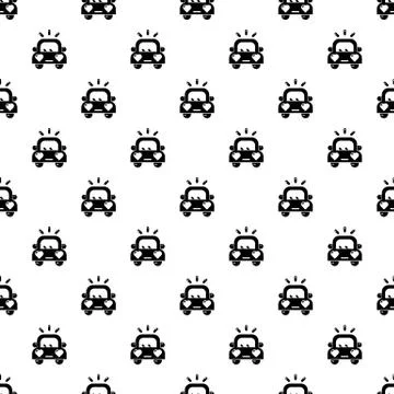 Wedding car pattern seamless Illustrazione stock