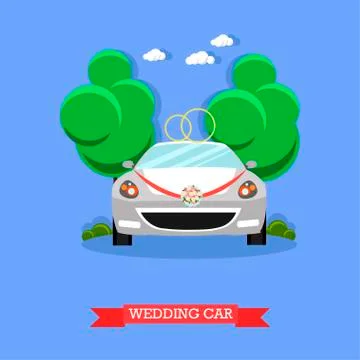 Wedding car - stock vector Stock Illustration