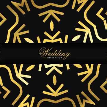 Wedding card with creative design and elegent style Illustrazione stock