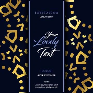 Wedding card with creative design and elegent style Illustrazione stock