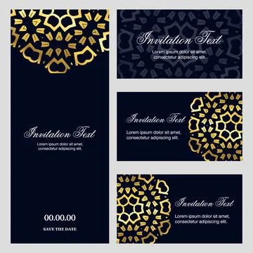 Wedding card with creative design and elegent style Illustrazione stock