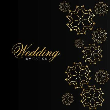 Wedding card with creative design and elegent style Illustrazione stock