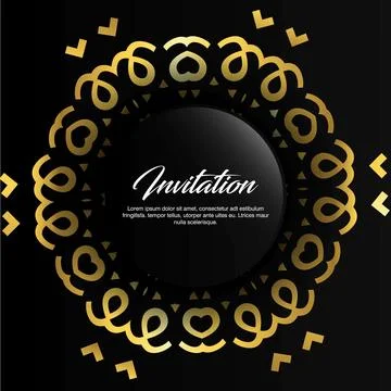 Wedding card with creative design and elegent style Illustrazione stock