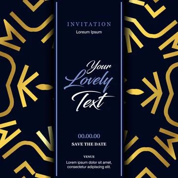 Wedding card with creative design and elegent style Stock Illustration