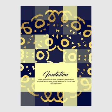 Wedding card with creative design and elegent style Illustrazione stock