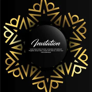 Wedding card with creative design and elegent style Stock Illustration