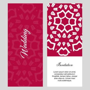 Wedding card with creative design and elegent style Illustrazione stock