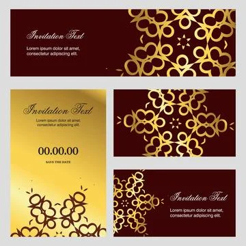 Wedding card with creative design and elegent style Stock Illustration