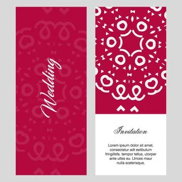 Wedding card with creative design and elegent style Stock-Illustration