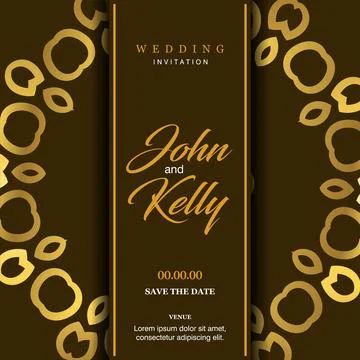 Wedding card with creative design and elegent style Illustrazione stock