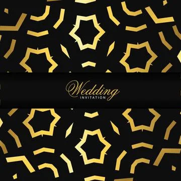 Wedding card with creative design and elegent style Illustrazione stock