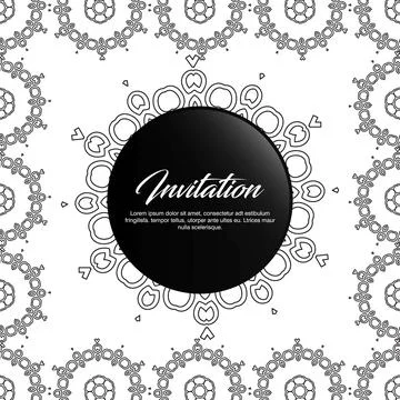Wedding card with creative design and elegent style Illustrazione stock
