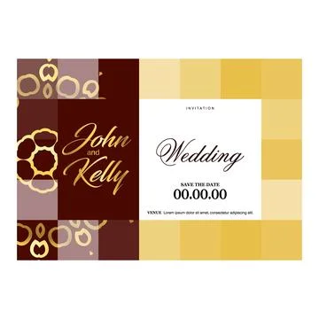 Wedding card with creative design and elegent style Illustrazione stock
