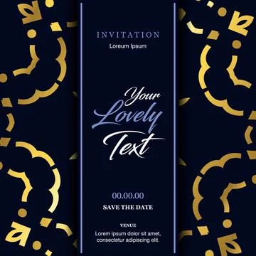 Wedding card with creative design and elegent style Illustrazione stock