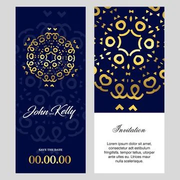 Wedding card with creative design and elegent style 스톡 일러스트