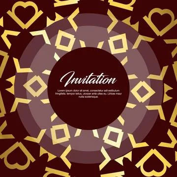 Wedding card with creative design and elegent style Stock-Illustration
