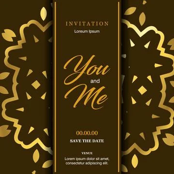 Wedding card with creative design and elegent style Stock Illustration