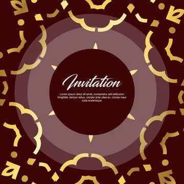 Wedding card with creative design and elegent style Stock Illustration