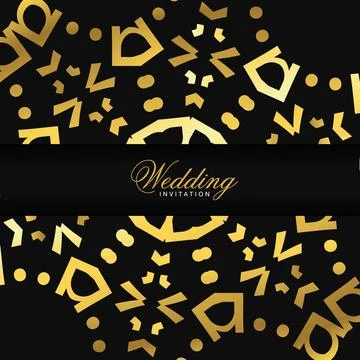 Wedding card with creative design and elegent style Stock Illustration