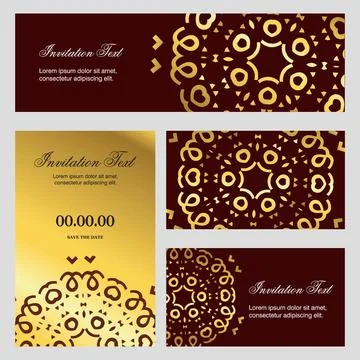 Wedding card with creative design and elegent style Illustrazione stock