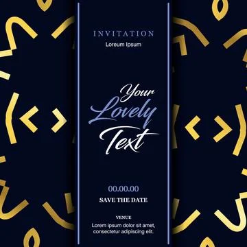 Wedding card with creative design and elegent style Stock Illustration