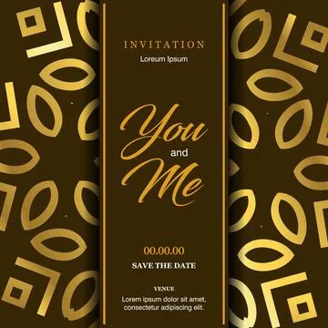 Wedding card with creative design and elegent style Stock Illustration