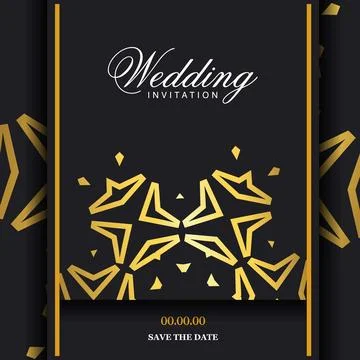 Wedding card with creative design and elegent style Stock Illustration