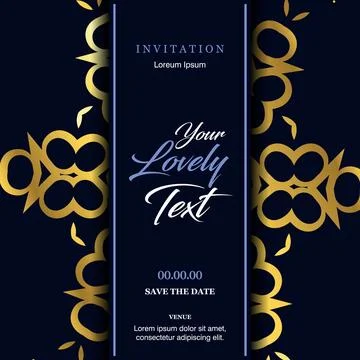 Wedding card with creative design and elegent style Illustrazione stock