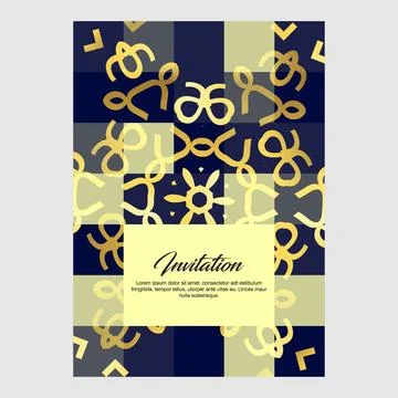 Wedding card with creative design and elegent style Illustrazione stock