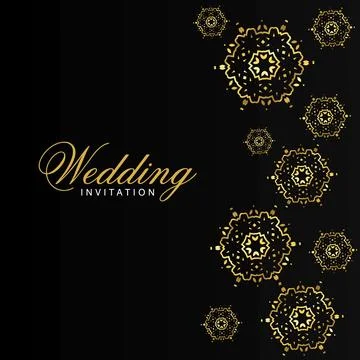 Wedding card with creative design and elegent style Illustrazione stock