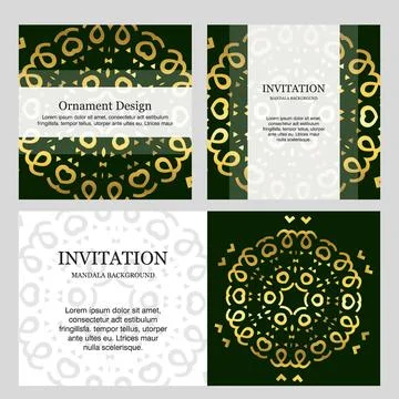 Wedding card with creative design and elegent style Stock Illustration