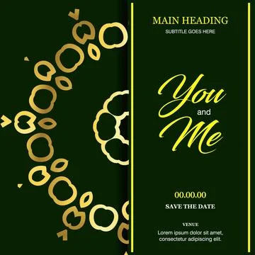 Wedding card with creative design and elegent style Stock-Illustration