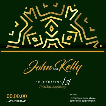 Wedding card with creative design and elegent style Illustrazione stock