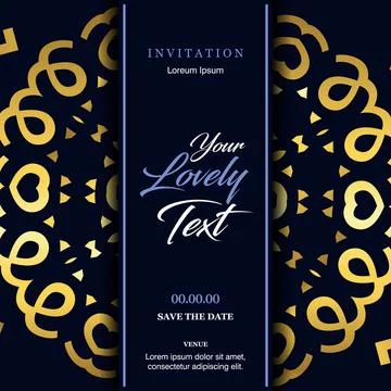 Wedding card with creative design and elegent style Stock Illustration