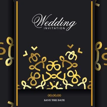 Wedding card with creative design and elegent style Stock-Illustration