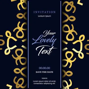 Wedding card with creative design and elegent style Illustrazione stock
