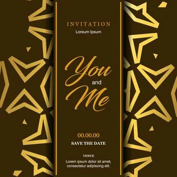Wedding card with creative design and elegent style Illustrazione stock