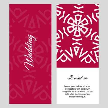 Wedding card with creative design and elegent style Illustrazione stock