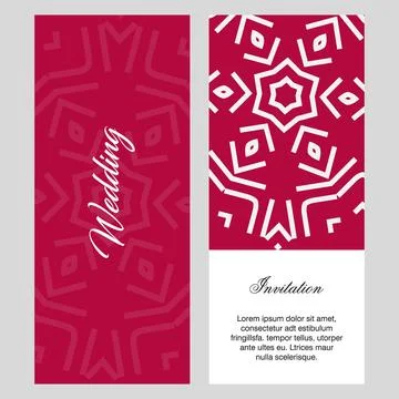 Wedding card with creative design and elegent style Illustrazione stock