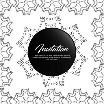 Wedding card with creative design and elegent style Illustrazione stock