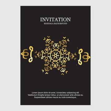 Wedding card with creative design and elegent style Stock Illustration
